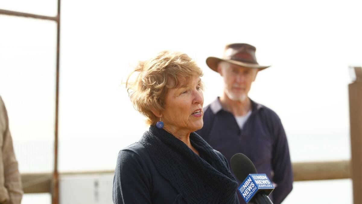 PLEASED: Stockton Community Liaison Group chair Barbara Whitcher welcomed the push for off-shore sand nourishment to address the erosion crisis. Picture: Johnathan Carroll