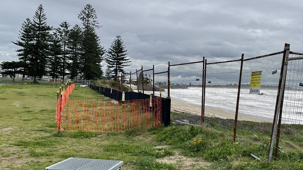 PROTECTION: Temporary fencing behind temporary fencing as more beach is lost.