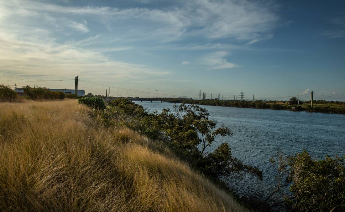 SOURCE: The former T4 coal loader site where the sand is located in the south arm of the Hunter River, near Tourle St Bridge. Picture: Marina Neil