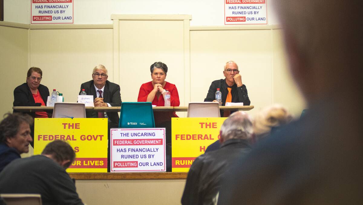 DEMANDING ANSWERS: The candidates, from left, Jan Davis, The Greens, Graham Burston, United Australia, Meryl Swanson, Labor, and Neil Turner, One Nation. Picture: Simon McCarthy