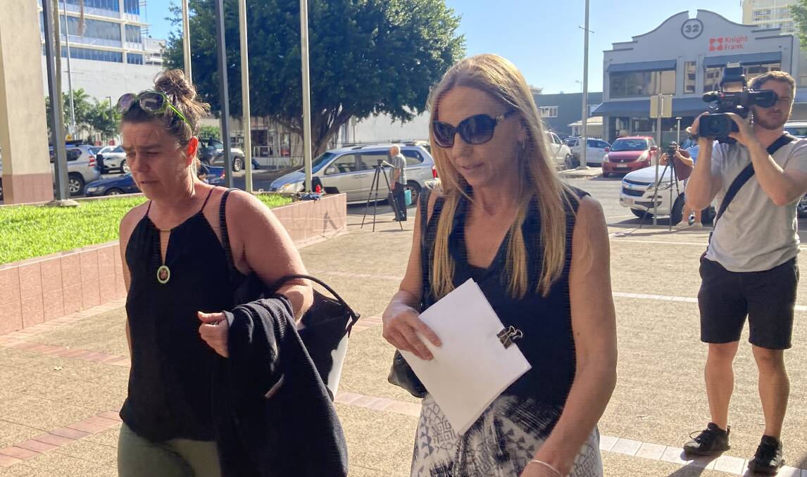 SEARCHING FOR ANSWERS: Jayden Penno-Tompsett's mother, Rachel Penno, right, entering Cairns court for the second day of an inquest into the disappearance of her son.