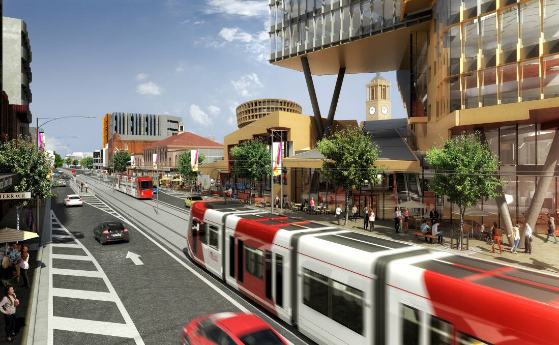 NO PLANNING: Light rail in Newcastle will live or die based on the expansion of a small CBD spine into a ‘system’. Artwork: Supplied