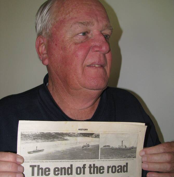 Memories: Retired vehicular ferry worker Paul Harris with an article on the punts.