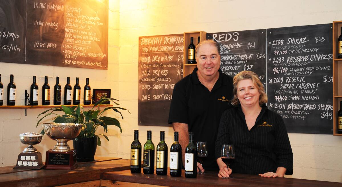PREMIUM: Tim and Nicky Stevens, honouring a promise of “substance over style” at Huntington Estate wines.