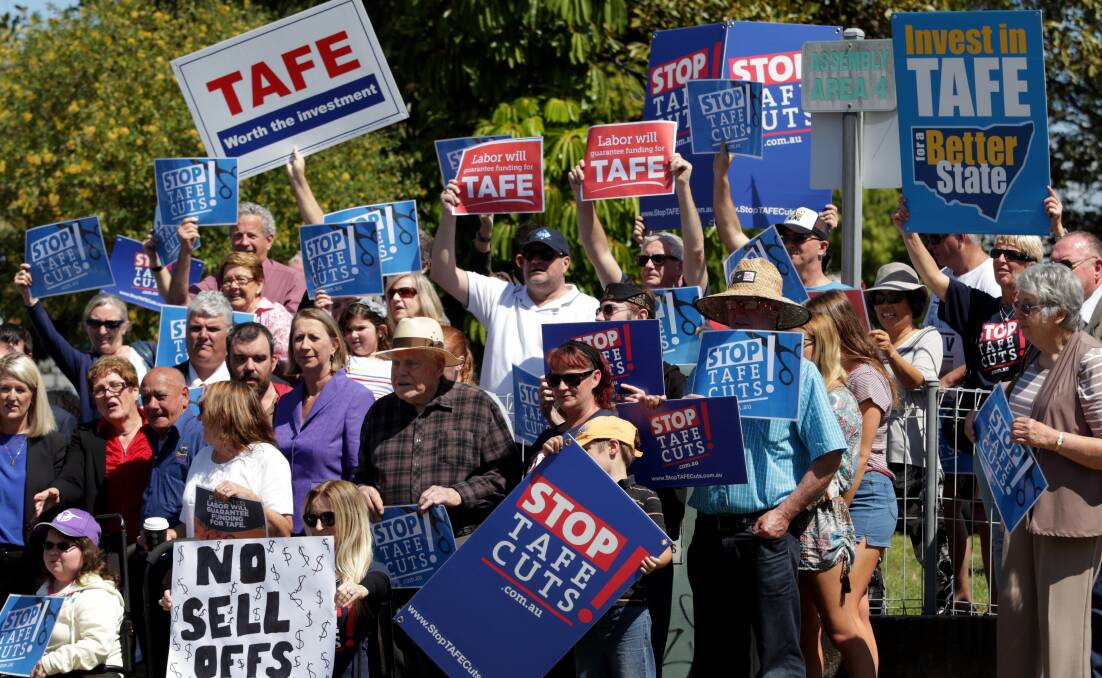 DAMAGE: Teachers and students at TAFE warn that many courses may be under threat as the Premier continues to subject NSW TAFE to a death by a thousand cuts.