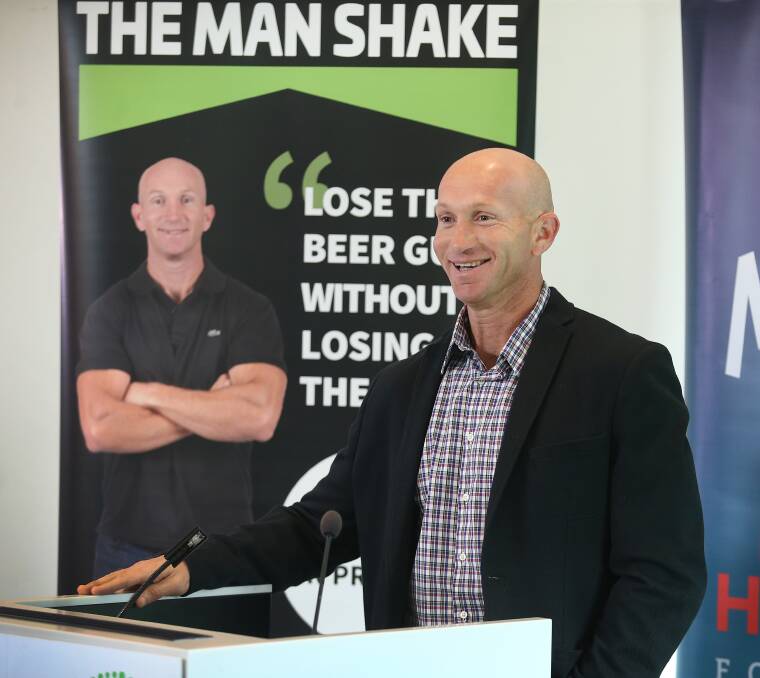 Health focus: Adam MacDougall at the launch of the Mark Hughes Foundation Everest Climb in Newcastle in 2017. Picture: Marina Neil 