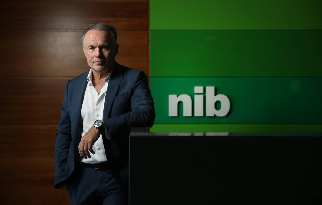 Reality check: "Our core ARHI business is continuing to grow, we are bullish about that," says nib managing director Mark Fitzgibbon in the private health insurer's Newcastle headquarters. Picture: Marina Neil 