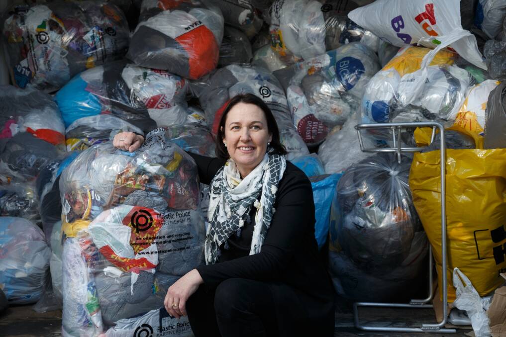 Bags of potential: Samantha Cross says the Plastic Police program will soon launch a regional pilot. Picture: Max Mason-Hubers 