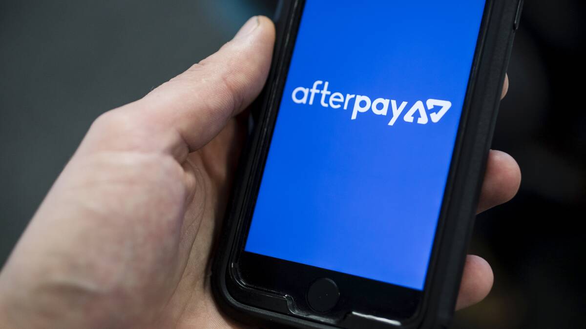 Generic Afterpay payment system iphone app application.. January 25, 2019. Photo: Dominic Lorrimer
