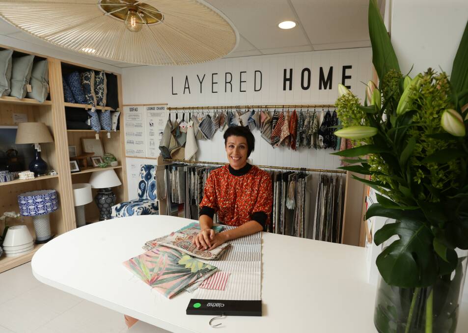 Hooked on textures: Layered Home's Stephanie Rose in her store at The Junction. Picture: Jonathan Carroll  