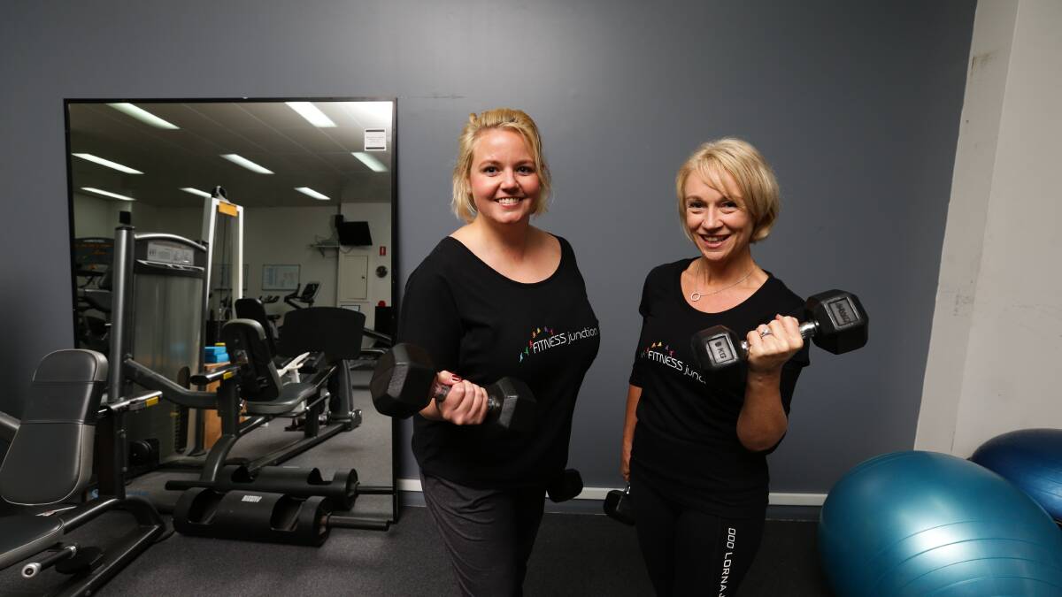 NEWS: Fitness Junction, marking 20 years in business. Picture shows Kylie Harris, right, and Michelle Bourne, left. The Junction.