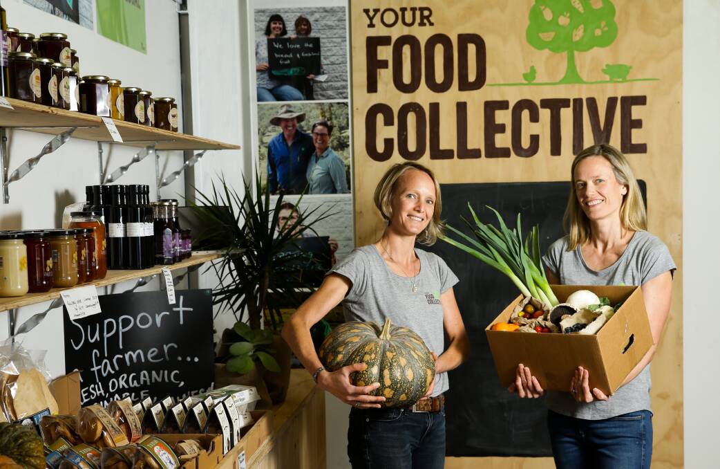 From the farmer: Lauren Branson, left, and Cara Cooper founded online produce site Your Food Collective. Picture: Jonathan Carroll