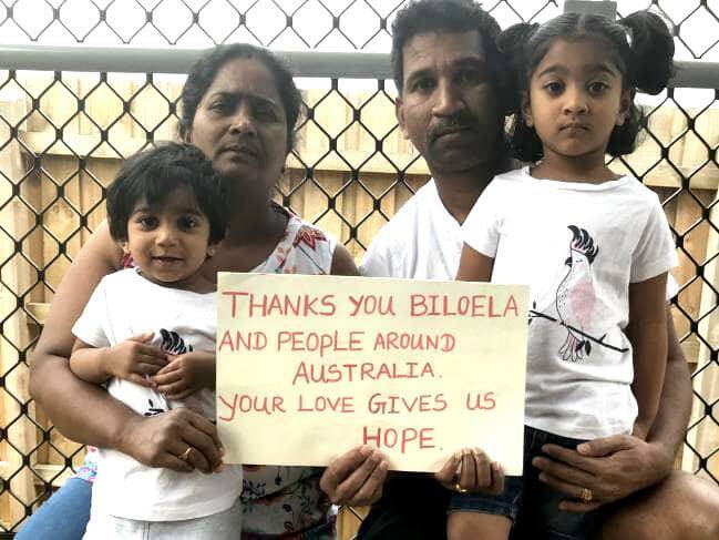 FAR FROM HOME: The Biloela Tamil family at the centre of a deportation row that remains unresolved amid coronavirus. 