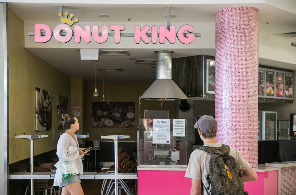 Closed for now: Donut King in Marketown, Newcastle, where former owners have exited their lease. Picture: Marina Neil