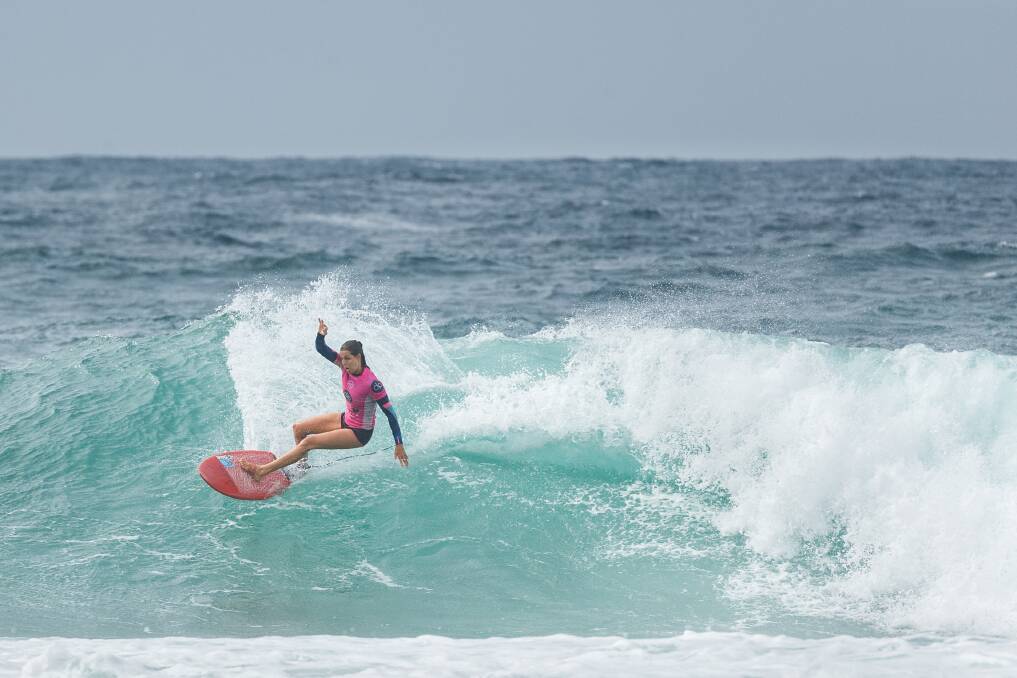 In form: Philippa Anderson at Surfest 2020 heats in February. Picture: Max Mason-Hubers 