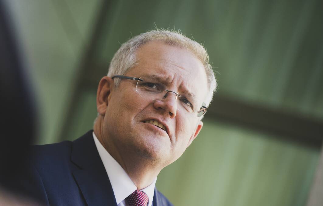 Prime Minister Scott Morrison in Canberra. Picture: Dion Georgopoulos