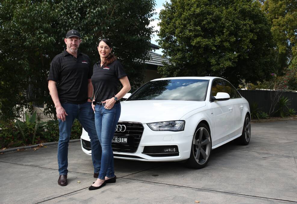 New operation: Brendan Dooley and wife Angela Dooley have founded AutoSelect Newcastle. Picture: Simone De Peak 