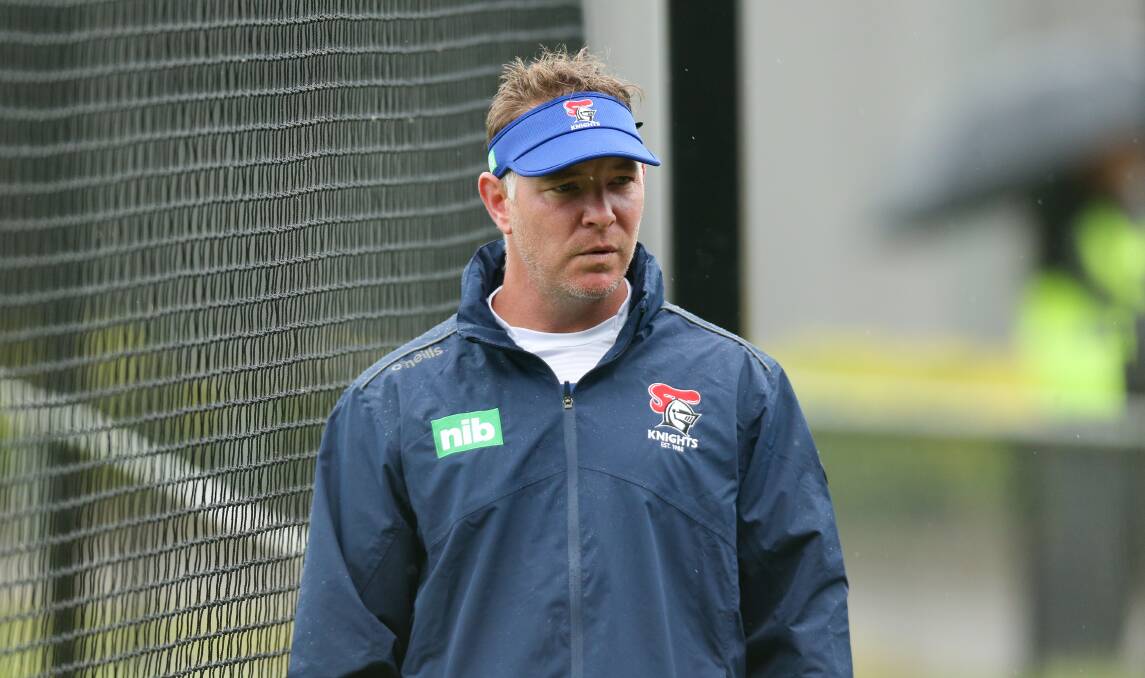 TOP START: Newcastle Knights coach Adam O'Brien at training last month. Picture: Max Mason-Hubers