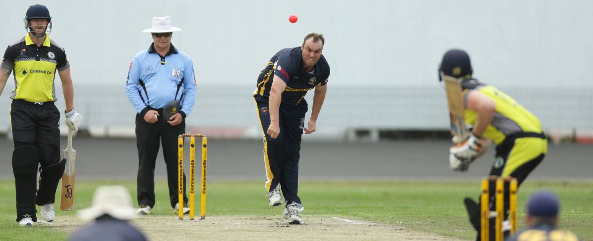 FIGURES: Josh Geary took 3-17 off 10 overs for Newcastle on Sunday. Picture: Jonathan Carroll