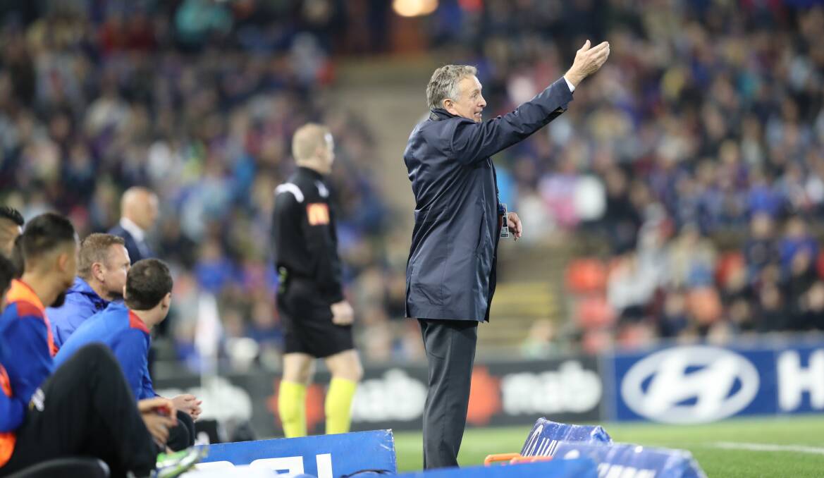 DISAPPOINTED: Newcastle Jets coach Ernie Merrick during last season's A-League grand final. Picture: Jonathan Carroll