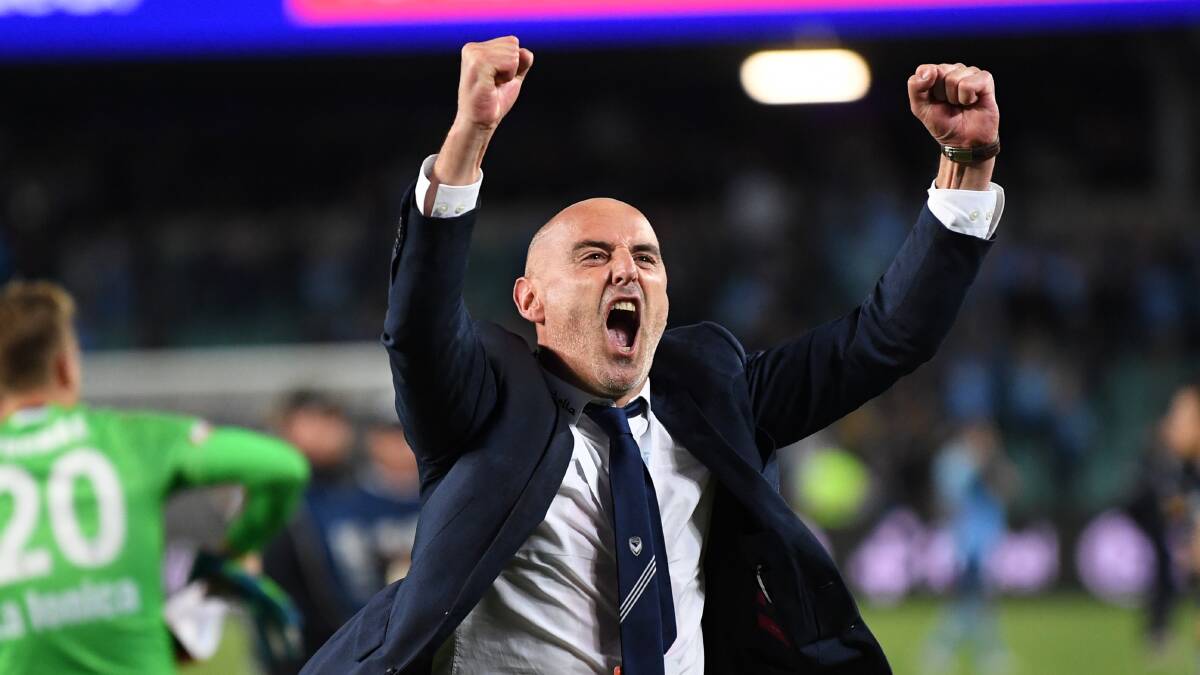 FIRED UP: Melbourne Victory coach Kevin Muscat. Picture: AAP