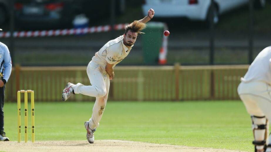 DELIVERY: Wests opening bowler Brad Aldous. Picture: Jonathan Carroll