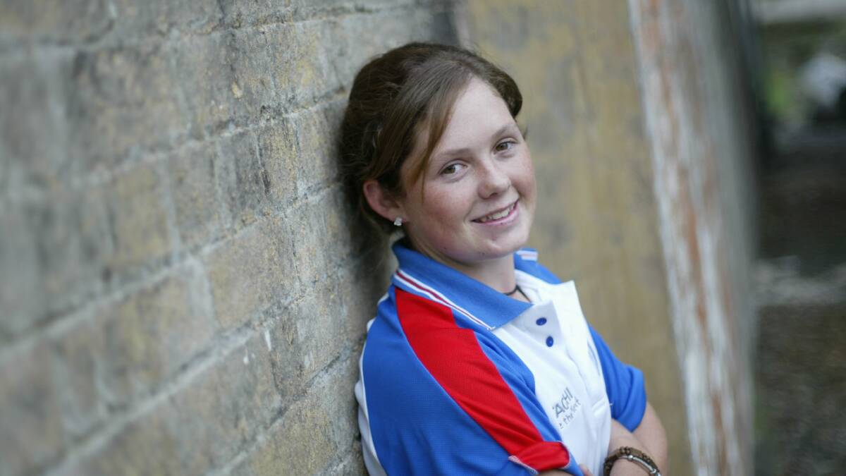 FLASHBACK: Corinne Hall in Newcastle after receiving the Steve Waugh Rising Star Award in 2004-05. Picture: Jamie Wicks 