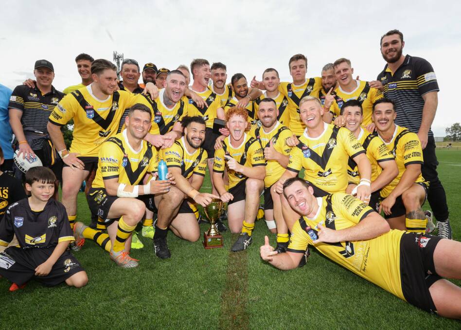 PREMIERS: Cessnock after defeating Souths in last year's Newcastle Rugby League decider. Picture: Jonathan Carroll