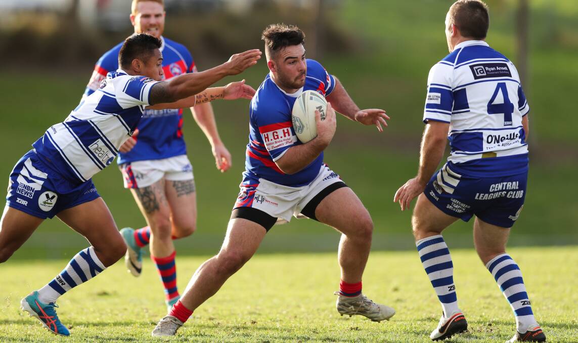 OUTSTANDING: Newcastle under-20 second-rower Reid Alchin scored three tries and was named players' player on Saturday in the Emerging Rebels' 42-22 win over Canberra at Aubrey Keech Reserve. Picture: Jonathan Carroll