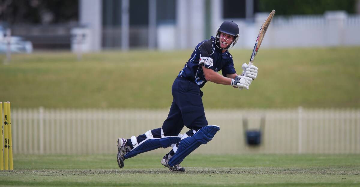 SHOT: Adam Winchester batting for Cardiff-Boolaroo last month. The 19-year-old played for University last season after making his first grade debut for Charlestown in 2016-17. Picture: Marina Neil