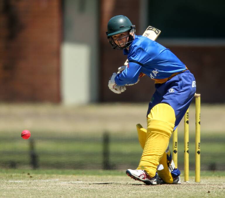 OFF THE MARK: Dudley 15-year-old Joey Gillard, who made his Newcastle District Cricket Association first grade debut earlier this season, has scored 141 runs from his opening six digs for Belmont. Picture: Marina Neil