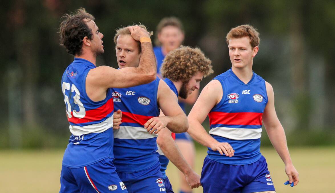 REBOUND: The Bulldogs celebrate a Lachlan Deverell goal in round one. Picture: Max Mason-Hubers