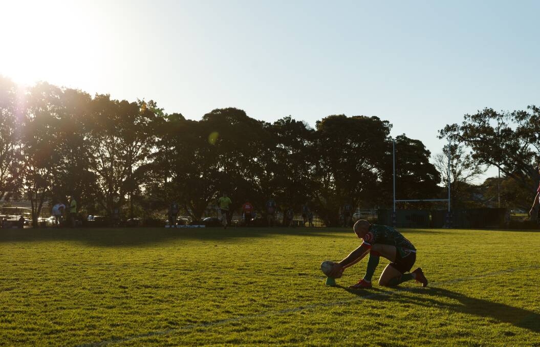 ADDING THE EXTRAS: Newcastle Rugby League player of the year Luke Walsh lines up a kick at conversion earlier in 2019. Western Suburbs have a shot at the major premiership next weekend. Picture: Max Mason-Hubers