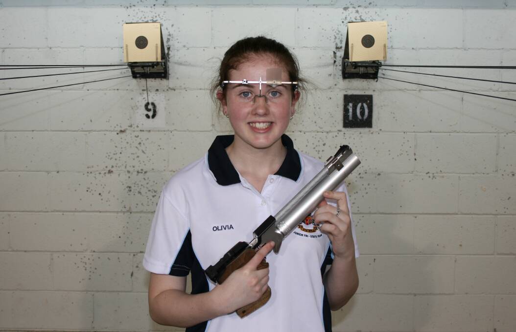 AIM: Greta 14-year-old Olivia Erickson will represent the Australian junior shooting squad in Europe early next year. Picture: Josh Callinan.