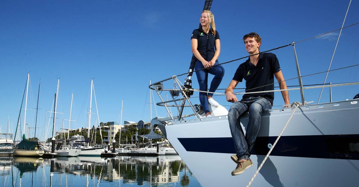 WAIT AND SEE: Lake Macquarie sailors Jaime and Will Ryan. Picture: Max Mason-Hubers