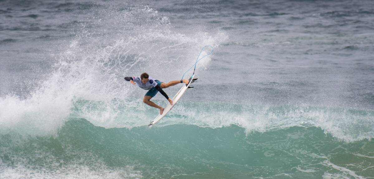 AIR TIME: Ryan Callinan at the Central Coast Pro. Picture: Surfing NSW