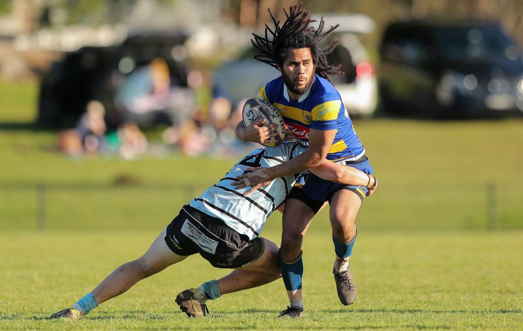 Hamilton Hawks back Fiso Vaisagote playing Hunter Rugby Union last month. Picture by Max Mason-Hubers