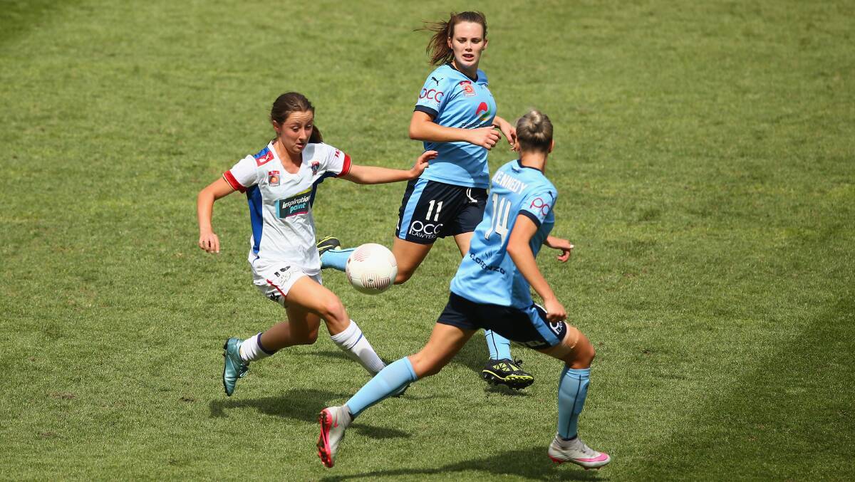 IN: Newcastle Jets player Clare Wheeler has made the Young Matildas side to tour China. Picture: Getty Images.
