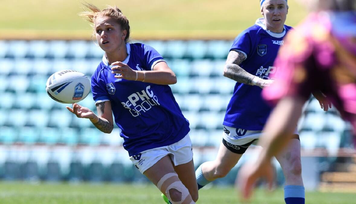 SHOWDOWN: NSW Women's Premiership player of the year and Jillaroos representative Caitlin Moran in action during North Newcastle's 20-14 preliminary final win over Glenmore Park on Sunday. Picture: NRL Photos