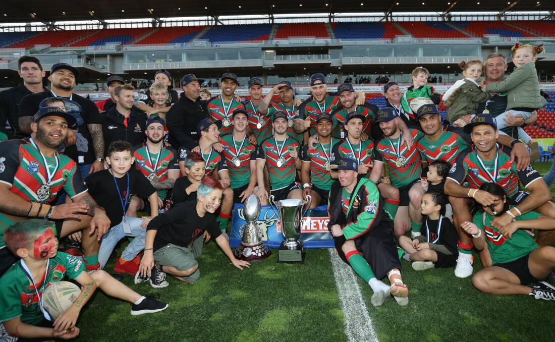 FLASHBACK: Wests after winning the Newcastle RL premiership in 2019. Picture: Jonathan Carroll