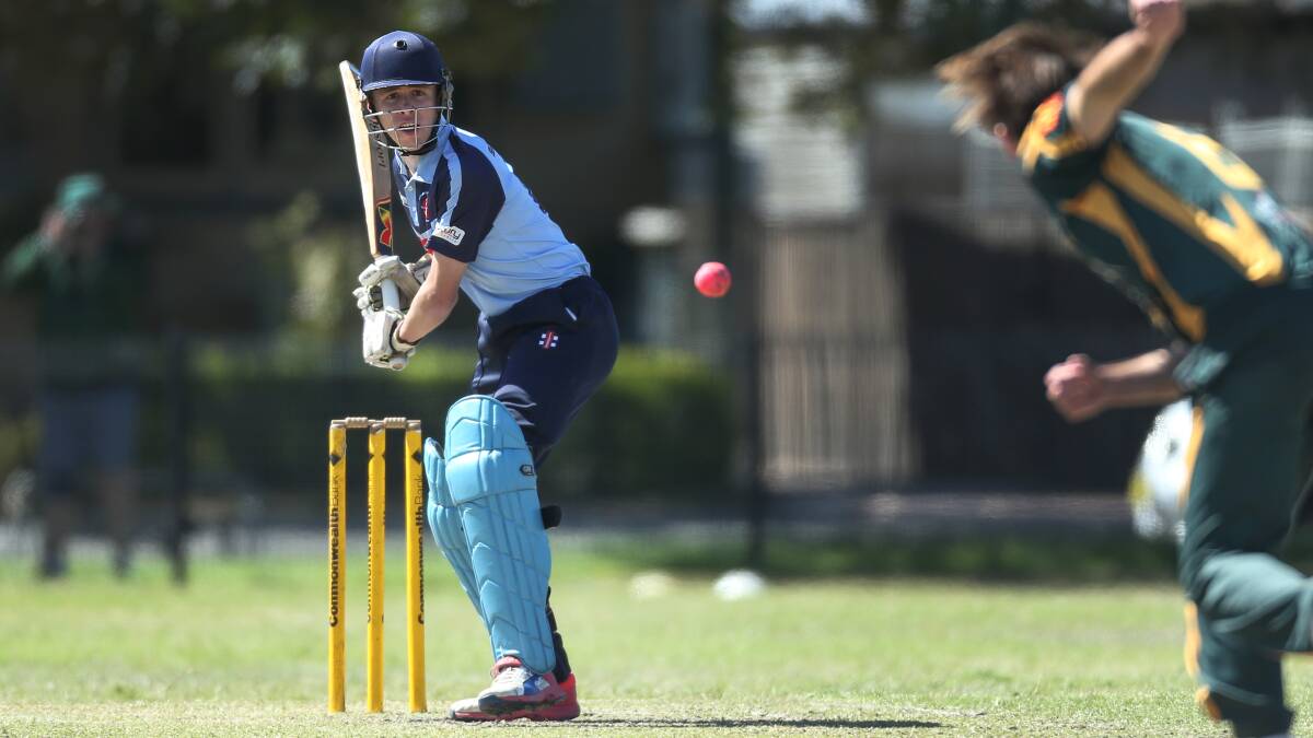 Callan Fowler batting for City. Picture by Marina Neil