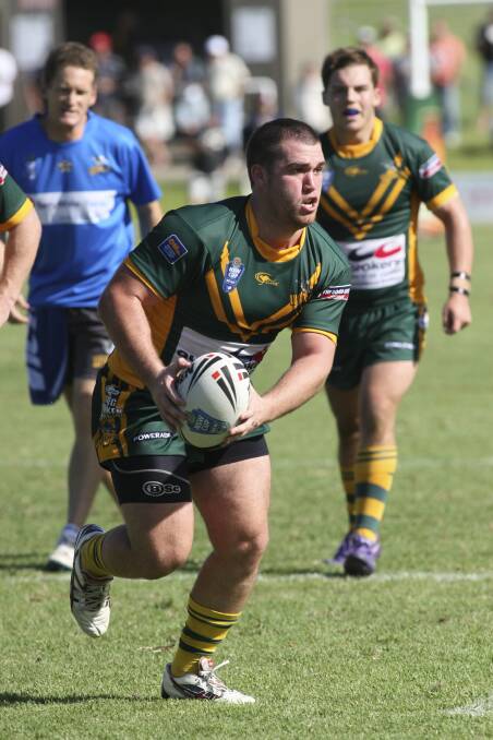 EXPERIENCE: Brock Molan playing for the Wyong Roos in 2013. Picture: David Stewart