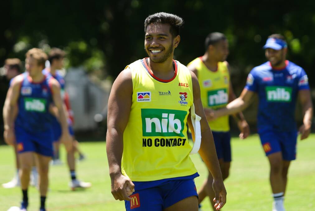 SET: Newcastle Knights signing Hymel Hunt. Picture: Jonathan Carroll