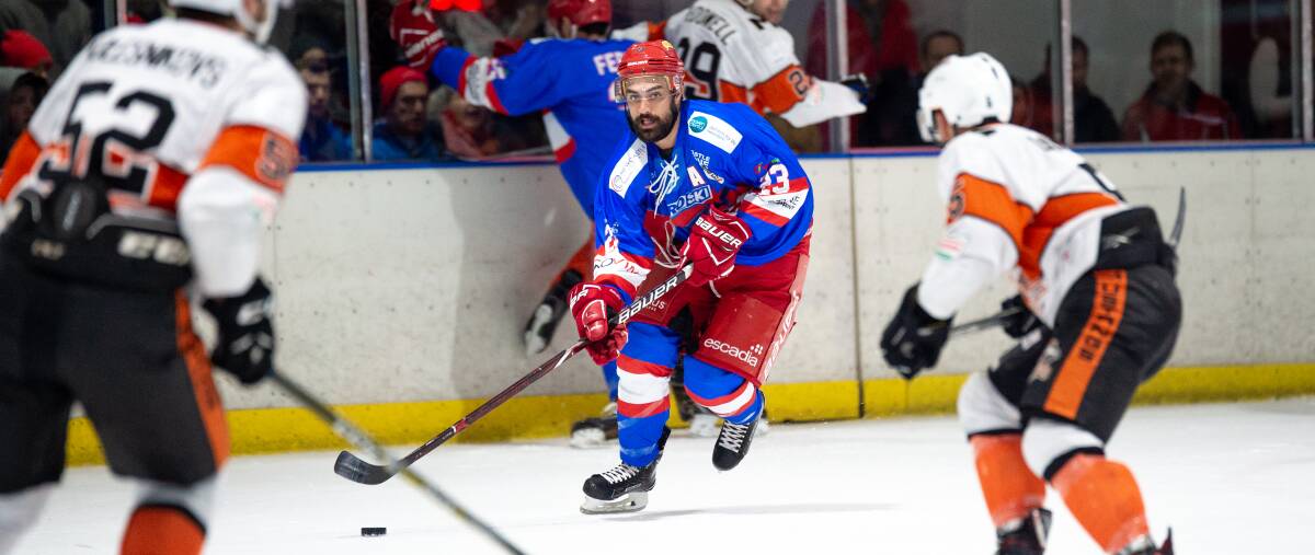 COMEBACK: Matt Wetini has returned to help out the Newcastle Northstars for this weekend's Australian Ice Hockey League double header in Melbourne. Picture: PowerPlay Photographics