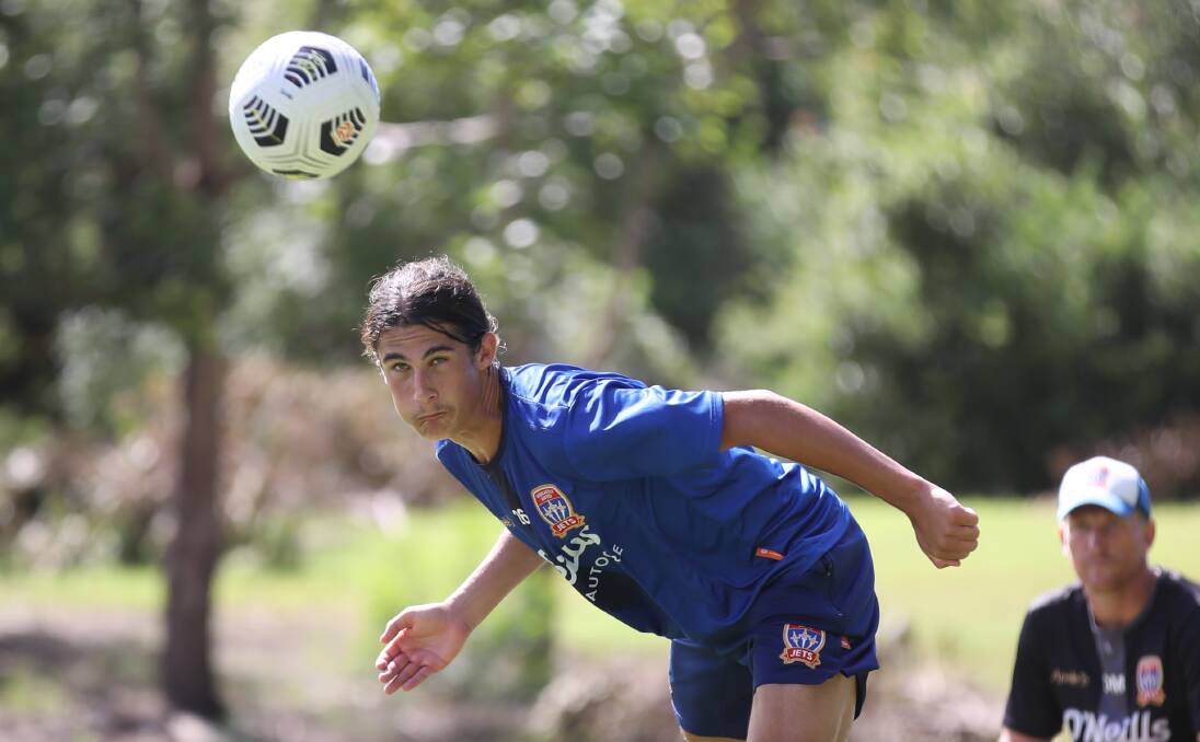 NEW MARK: Archie Goodwin training with the Newcastle Jets on Wednesday. Picture: Sproule Sports Focus