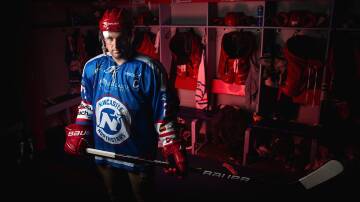 FRONTMAN: Liam Manwarring has become the first homegrown captain of the Newcastle Northstars, who play in the Australian Ice Hockey League. Picture: Marina Neil