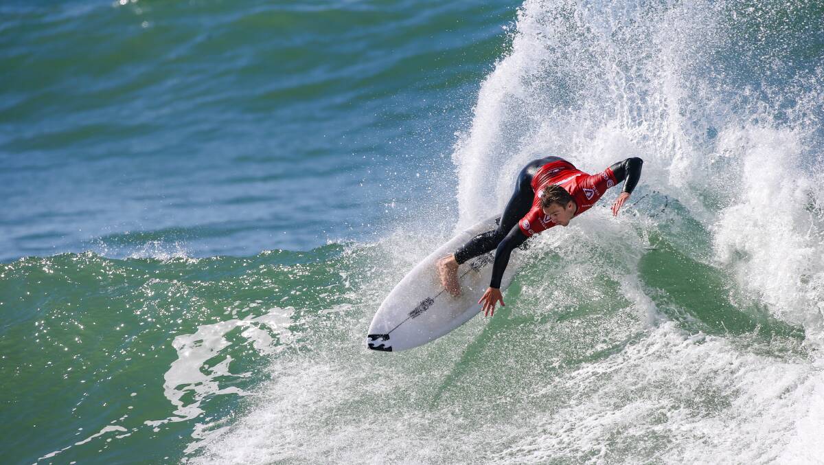Merewether surfer Ryan Callinan in Portugal on Sunday. Picture WSL