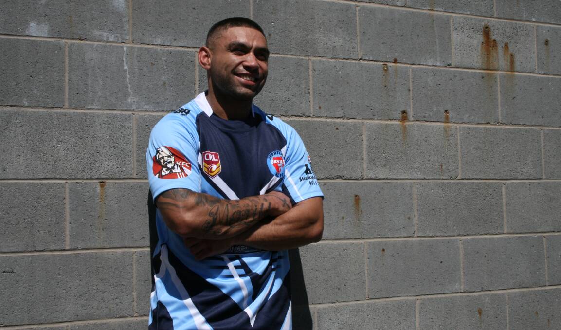 RECRUIT: Two-time NRL top-try scorer Nathan Merritt has linked with the Shortland Devils this season after retiring from South Sydney in 2014. Picture: Josh Callinan.
