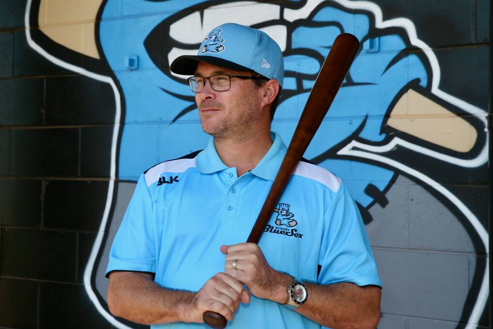 HOME RUN: Merewether father-of-five Adam Dobb will be officially unveiled on Thursday as the new owner of Australian Baseball League franchise the Sydney Blue Sox. Picture: Joe Vella/SMP IMAGES 