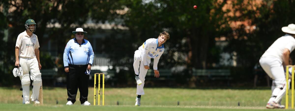 FLIGHT: Hamilton-Wickham off-spinner Kain Anderson in action during last season. The Swansea-based 17-year-old represented the Newcastle Blasters on Sunday. Picture: Jonathan Carroll